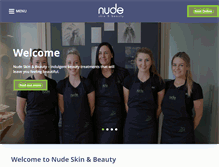 Tablet Screenshot of nudeskinandbeauty.co.nz